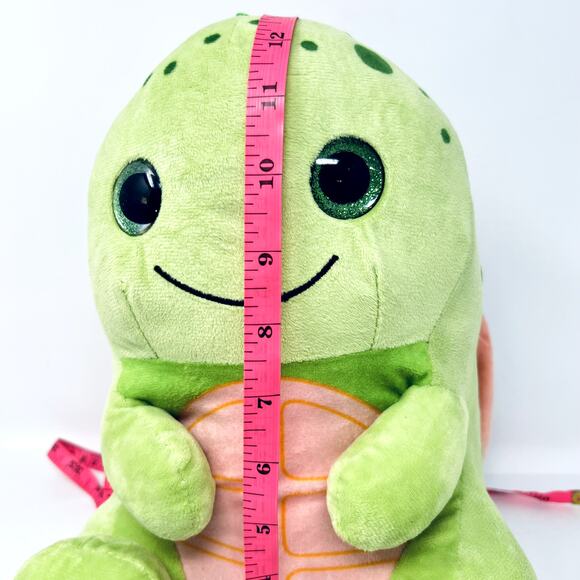 Whitehouse Leisure Turtle Plush Green Soft Stuffed Animal 12" Toy Glitter Eyes - Picture 2 of 11